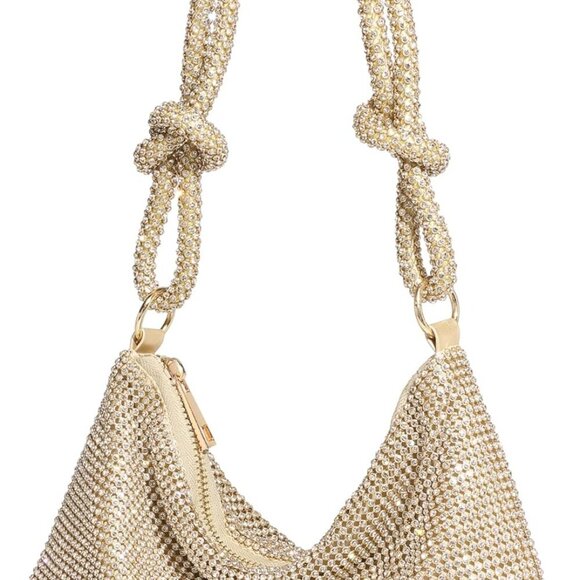 Rhinestone Evening Bag Womens Mini Purse Glitter Shoulder Clutch Makeup - Picture 4 of 9